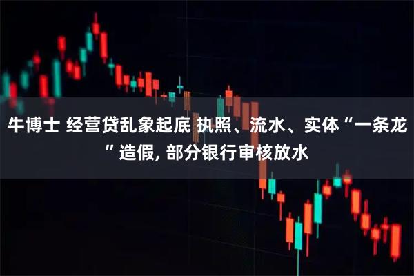 牛博士 经营贷乱象起底 执照、流水、实体“一条龙”造假, 部分银行审核放水